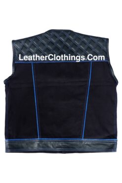 Stinger Biker Vest Hunt Club Biker Leather Vest Dimond Quilted Vest, HCV1