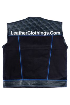 Stinger Biker Vest Hunt Club Biker Leather Vest Dimond Quilted Vest, HCV1