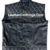 Stinger Biker Vest Hunt Club Biker Leather Vest Dimond Quilted Vest, HCV4