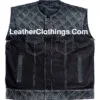 Men's Stinger Biker Hunt Club Leather Vest