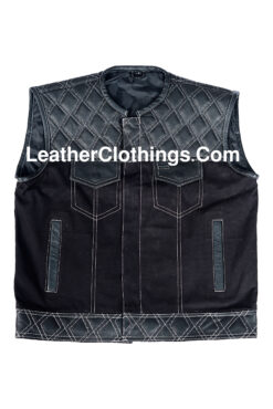 Men's Stinger Biker Hunt Club Leather Vest