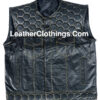 Stinger Hunt Club Biker Leather Vest