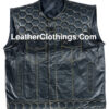 Stinger Hunt Club Biker Leather Vest