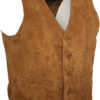Brown leather biker vest