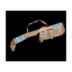 Beaded Southwestern Plains-Style Fringed Suede Cover- GC36