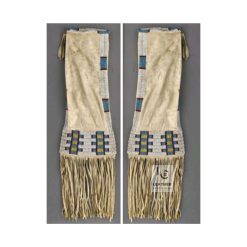 Artisanal Plains-Style Beaded Suede Pouch – Frontier Heritage Leather Case