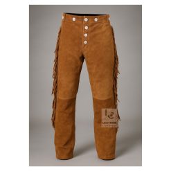 Best Men's Brown Suede Pant - Cowboy Style - Perfect | MSP8B