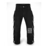 Black Leather Pant with Fringes MSP18