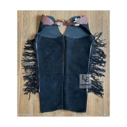 Eye-Catching Leather Chaps with Fringe - MSCH4