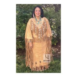 Fringes Suede Wedding Maxi - Native American Style - WSM4A