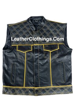 Stinger Hunt Club Leather Biker Vest