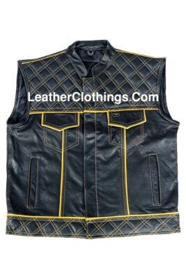 Stinger Hunt Club Leather Biker Vest