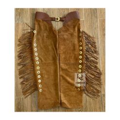 Leather Cowboy Chaps: Durable Leather Protection - MSCH3A