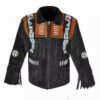 Majestic Men's Western Eagle Beaded Suede Leather Jacket | MSWJ22B2