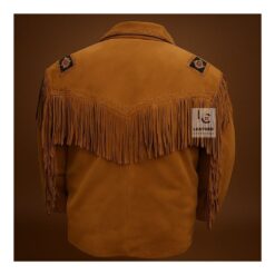 Men Suede Fringe Jacket Bold and Trendsetting MSWJ28A