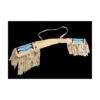 Southwestern Style Fringed Suede Cover With Beads