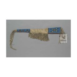 Southwestern Style Beaded Suede Cover With Fringes