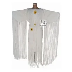 Western White Fringe Dress Womens