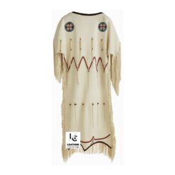 Native Indian Fringes Suede White Maxi - WLM6