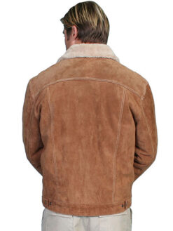 Scully Men's Boar Suede Jean Jacket - Cafe Brown, MSBSB 2