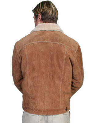 Scully Men's Boar Suede Jean Jacket - Cafe Brown, MSBSB 2