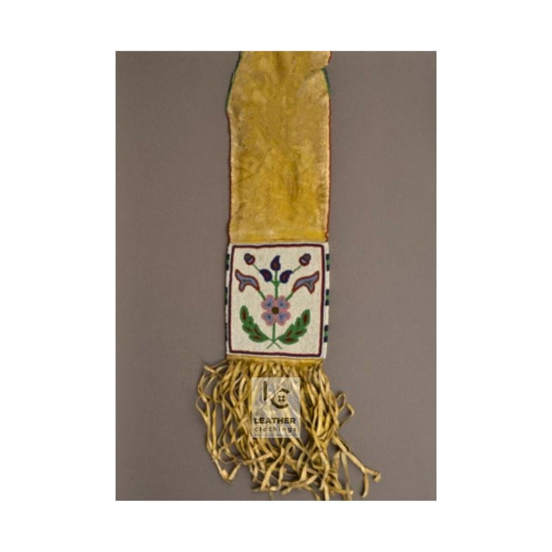 Fringed Pipe Bag Beaded Hide | PB3