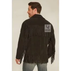 Western Suede Jacket for Mens Fringe Jacket MLJ80