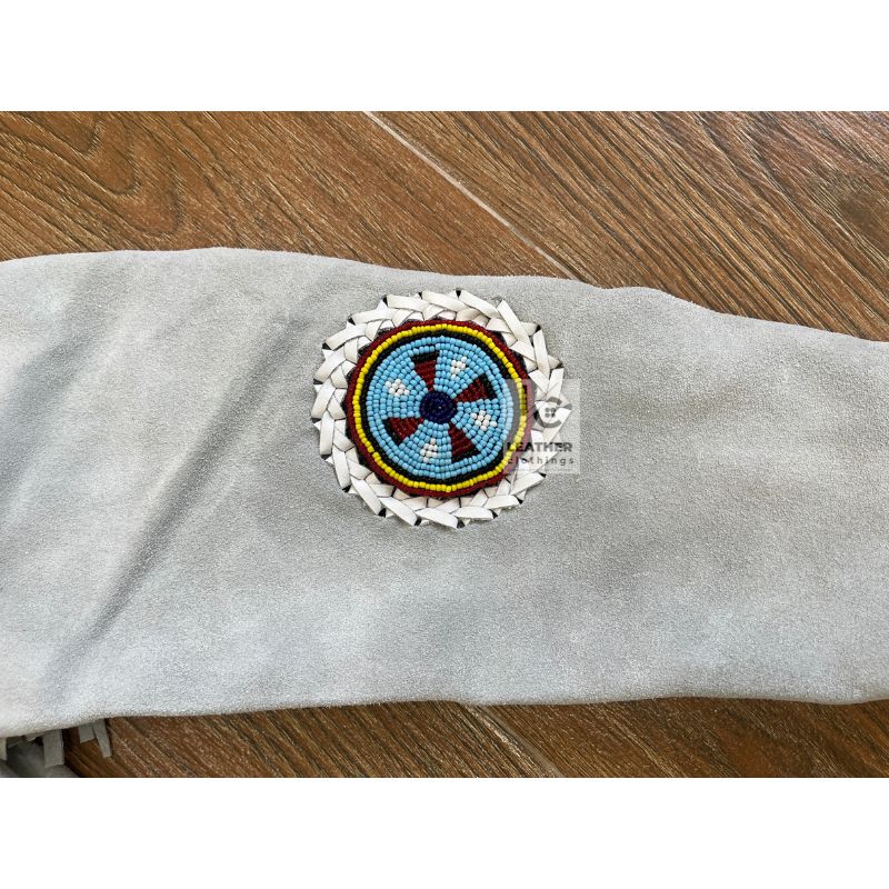 Women Native Indian Cowgirl Western Gray Suede Jacket WSJ1A