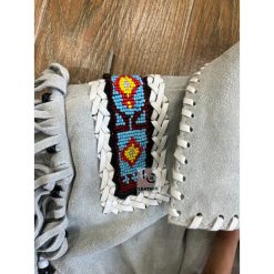 Women Native Indian Cowgirl Western Gray Suede Jacket WSJ1A