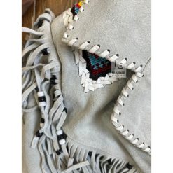 Women Native Indian Cowgirl Western Gray Suede Jacket WSJ1A