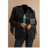 Women Western Cowgirl Black Suede Jacket With Fringes WSJ16B