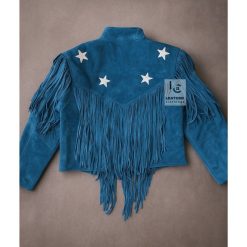 Women's Cowgirl Blue Suede Jacket WSJ20