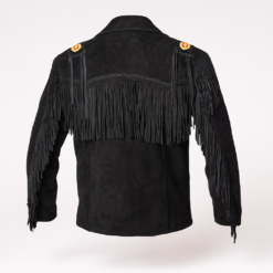 Black Fringe Jacket - Glamorous - Modern - MSBJB1 Back