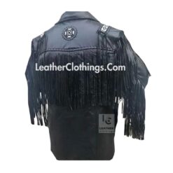 Black jacket with fringe Ultimate Edgy Chic MLJ1BBL Back