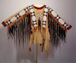 Sioux Western Native American Indian Suede Shirt With Beads Fringes | SWS27