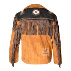Brown Fringe Jacket Men’s - Western Style - MWJ103BR