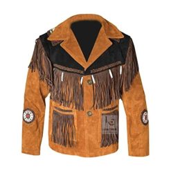 Brown Fringe Jacket Men’s - Western Style - MWJ103BR