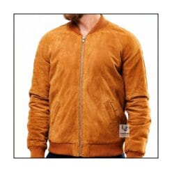 Best Brown Suede Leather Bomber Jackets for Men