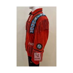 Captivating Men's Red Suede Jacket | MSWJ22R