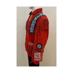 Captivating Men's Red Suede Jacket | MSWJ22R