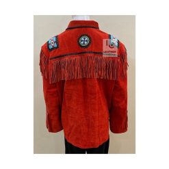 Captivating Men's Red Suede Jacket | MSWJ22R