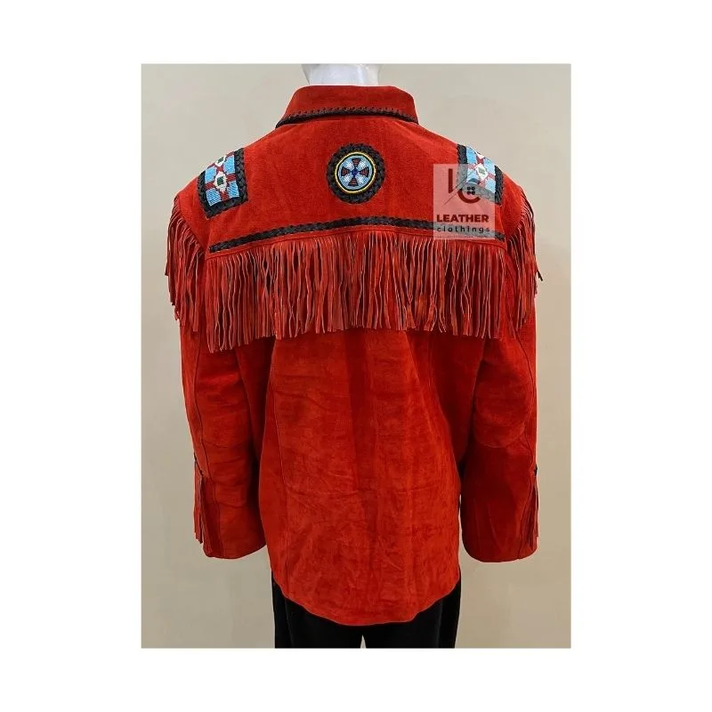 Captivating Men's Red Suede Jacket | MSWJ22R
