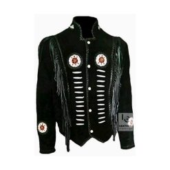 Cowboy Black Suede Military Jacket Bold and Timeless - MSMJ1