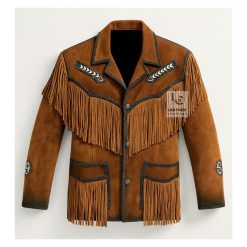Cowboys Leather Fringe Jacket Classic Western Style WSAJ2