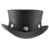 El Dorado Black Leather Top Hat - Buffalo Nickel Band