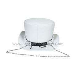 El Dorado White Leather Top Hat SR2 Band | SR2H