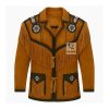Genuine Leather Western Fringe Jacket Mens - MSWJ103BR