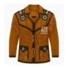 Genuine Leather Western Fringe Jacket Mens - MSWJ103BR