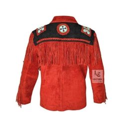 Gorgeous men's fringe leather jacket - MSWJ22R2