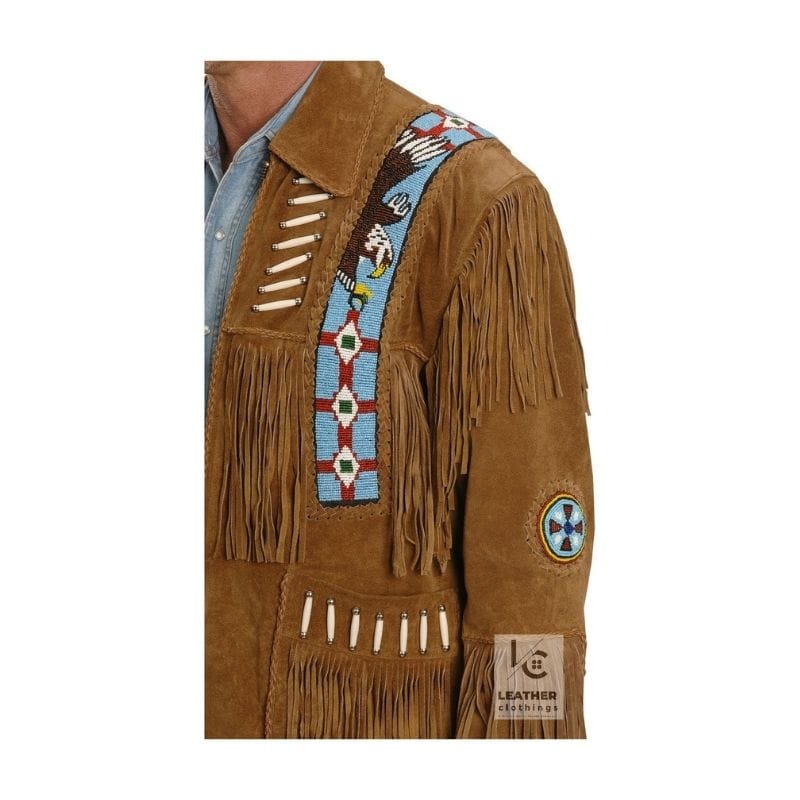 Legendary Cowboy Eagle Beaded Jacket MEBLJ1